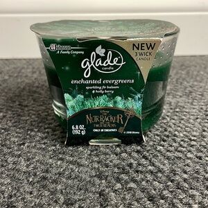 Glade 3 Wick Enchanted Evergreens Balsam Holly NWT Discontinued 2018 Winter